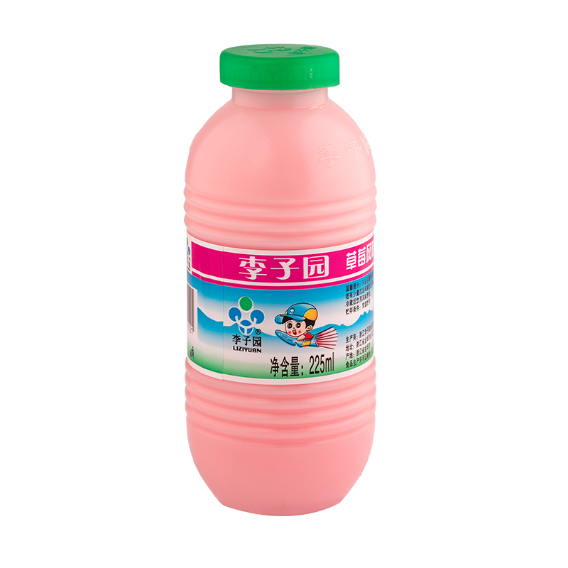 草莓风味乳饮料，单瓶净含量225ml